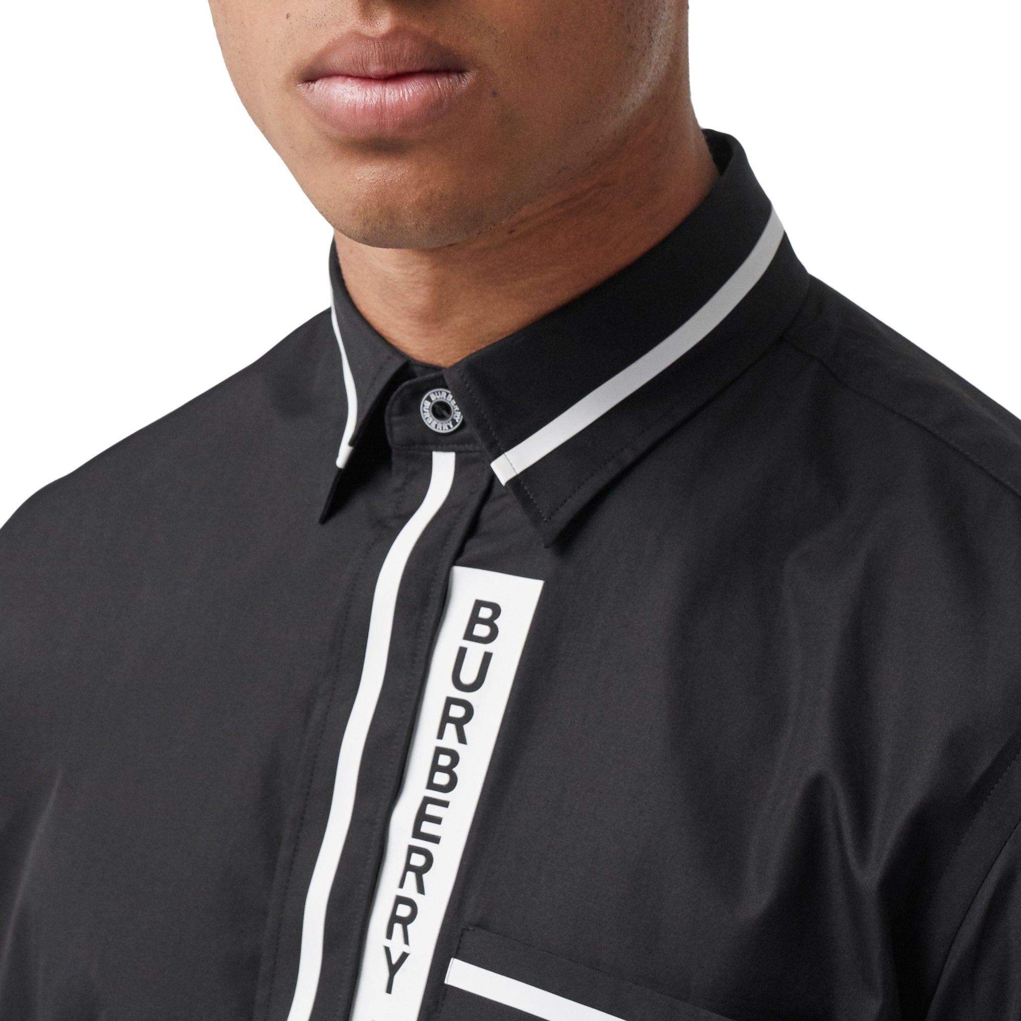 Chemise à logo appliqué - Black