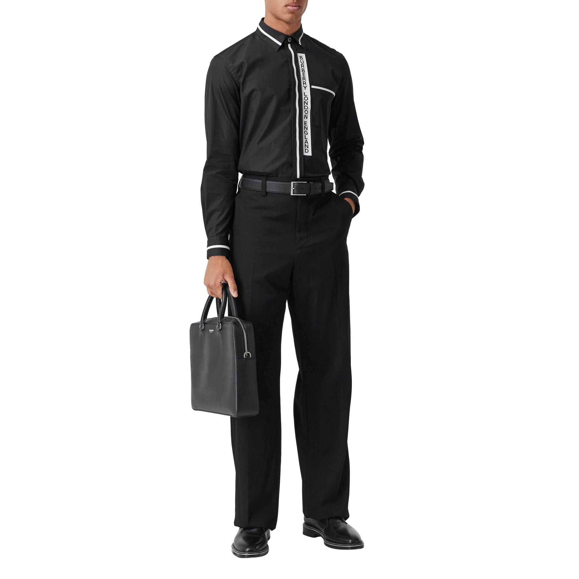 Chemise à logo appliqué - Black