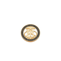 Bague Monogram plaquée or avec cristal - Light & Jet Black