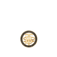 Bague Monogram plaquée or avec cristal - Light & Jet Black