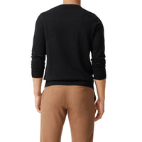 Pull en cachemire à motif monogramme - Black