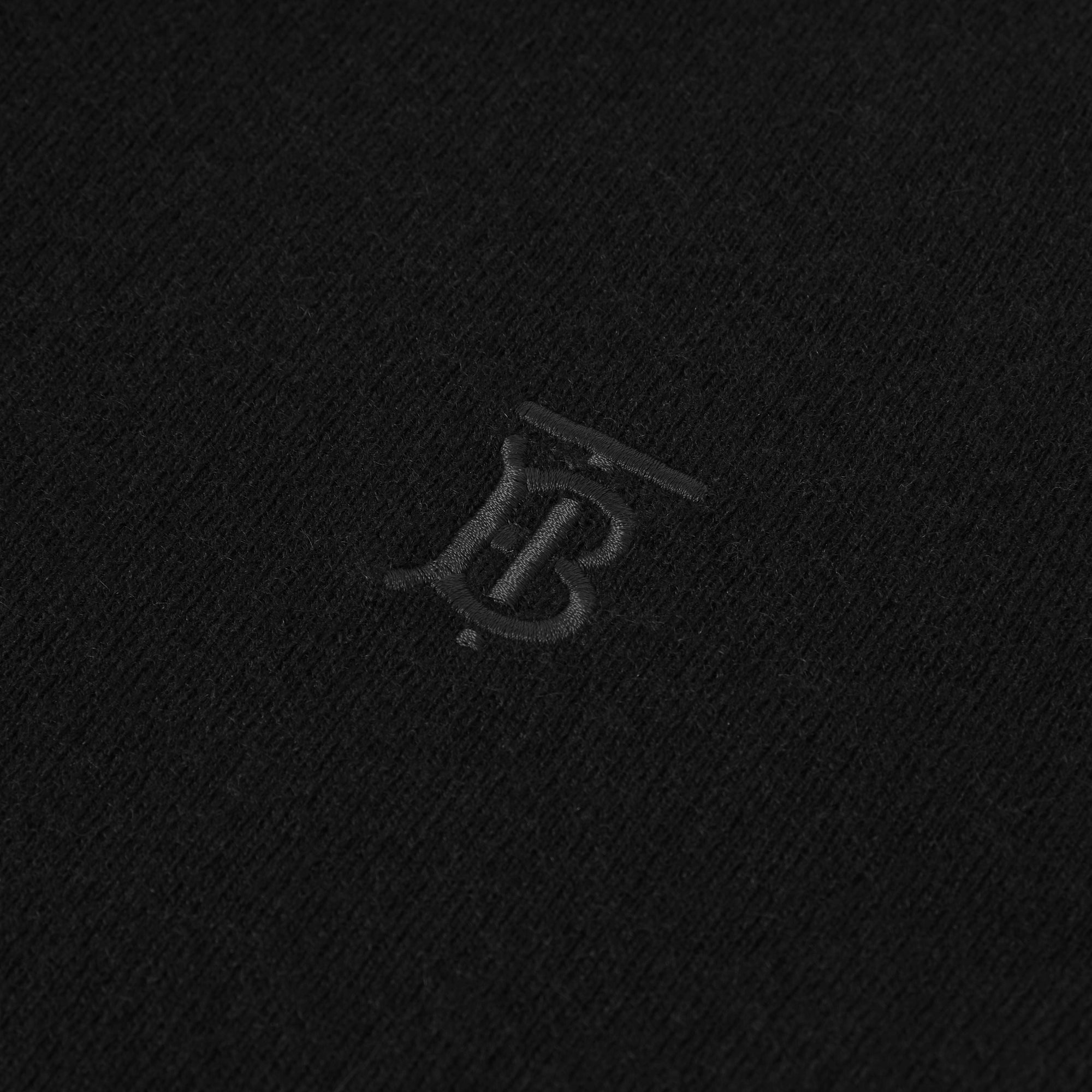 Pull en cachemire à motif monogramme - Black