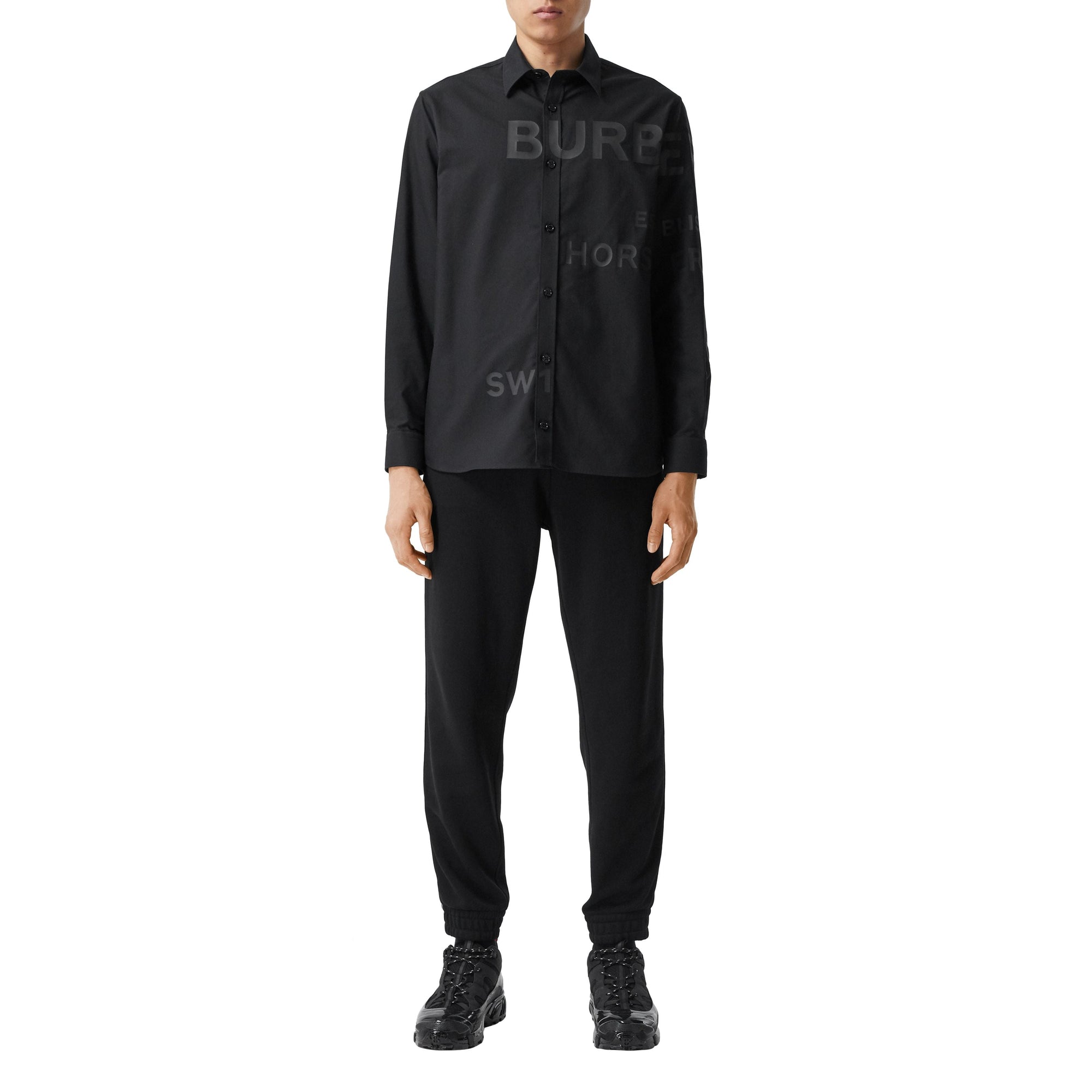 Chemise Oxford oversize en coton Horseferry - Black
