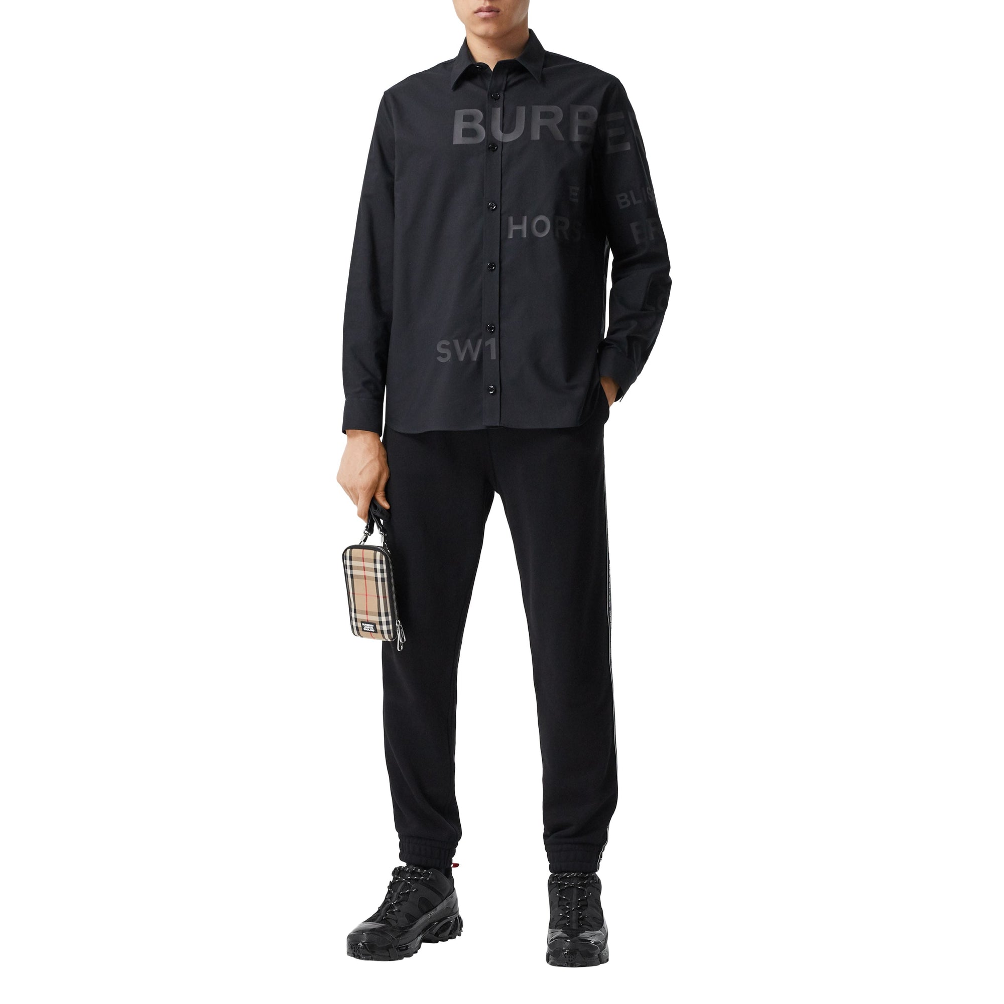 Chemise Oxford oversize en coton Horseferry - Black