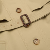 Trench en sergé de coton avec capuche amovible - Honey
