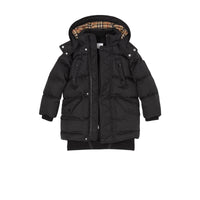 Doudoune en jacquard Monogram avec capuche amovible - Black