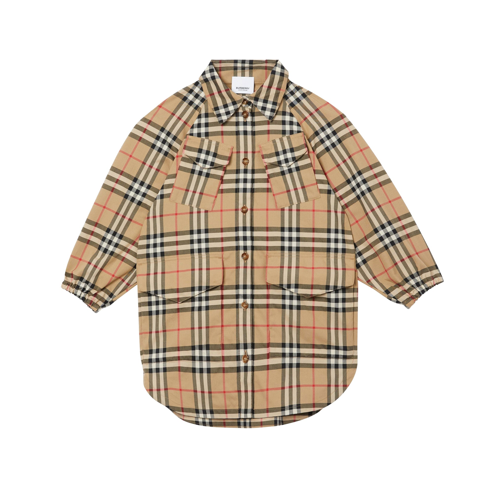 Robe chemise enfant en coton Vintage Check - Archive Beige Check