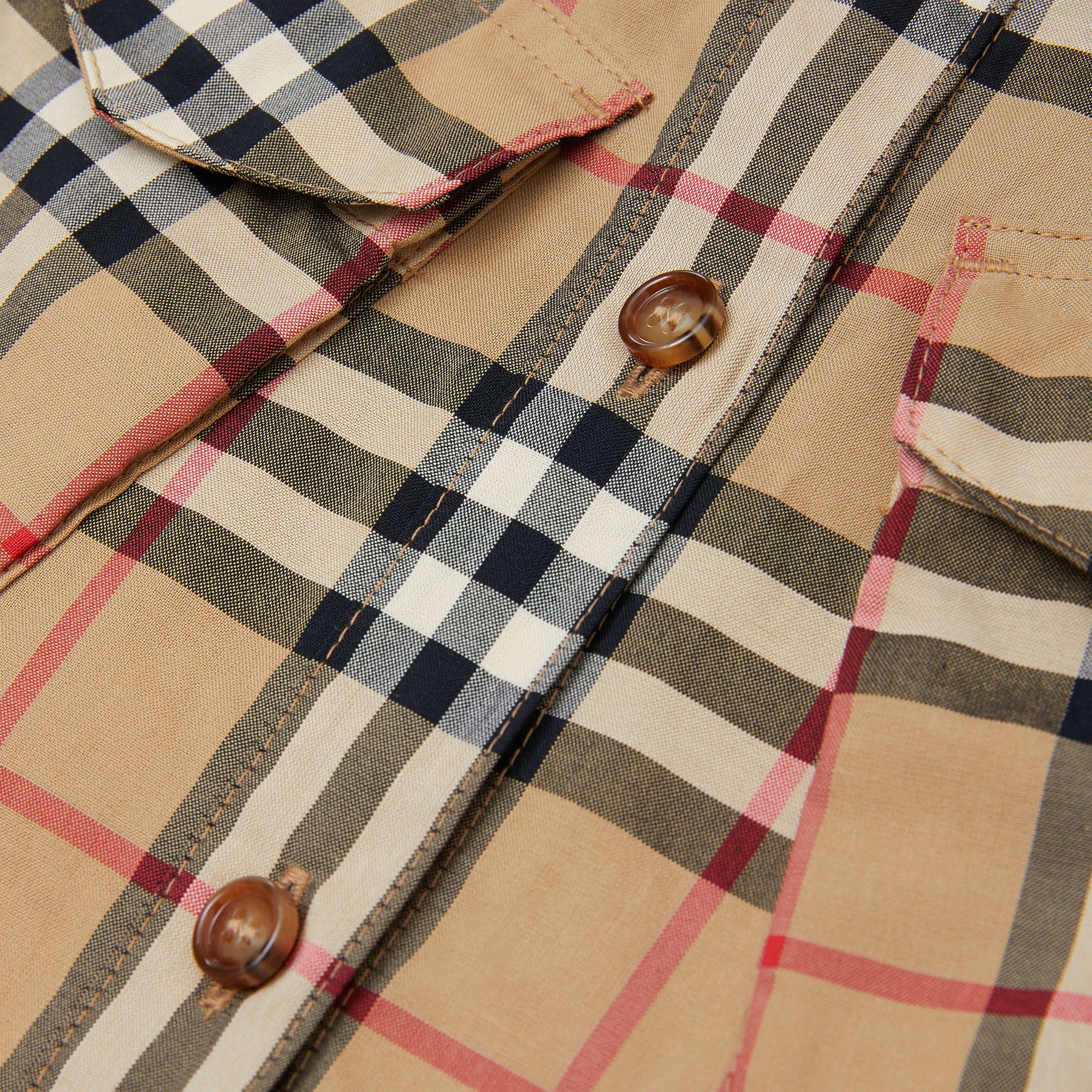 Robe chemise enfant en coton Vintage Check - Archive Beige Check