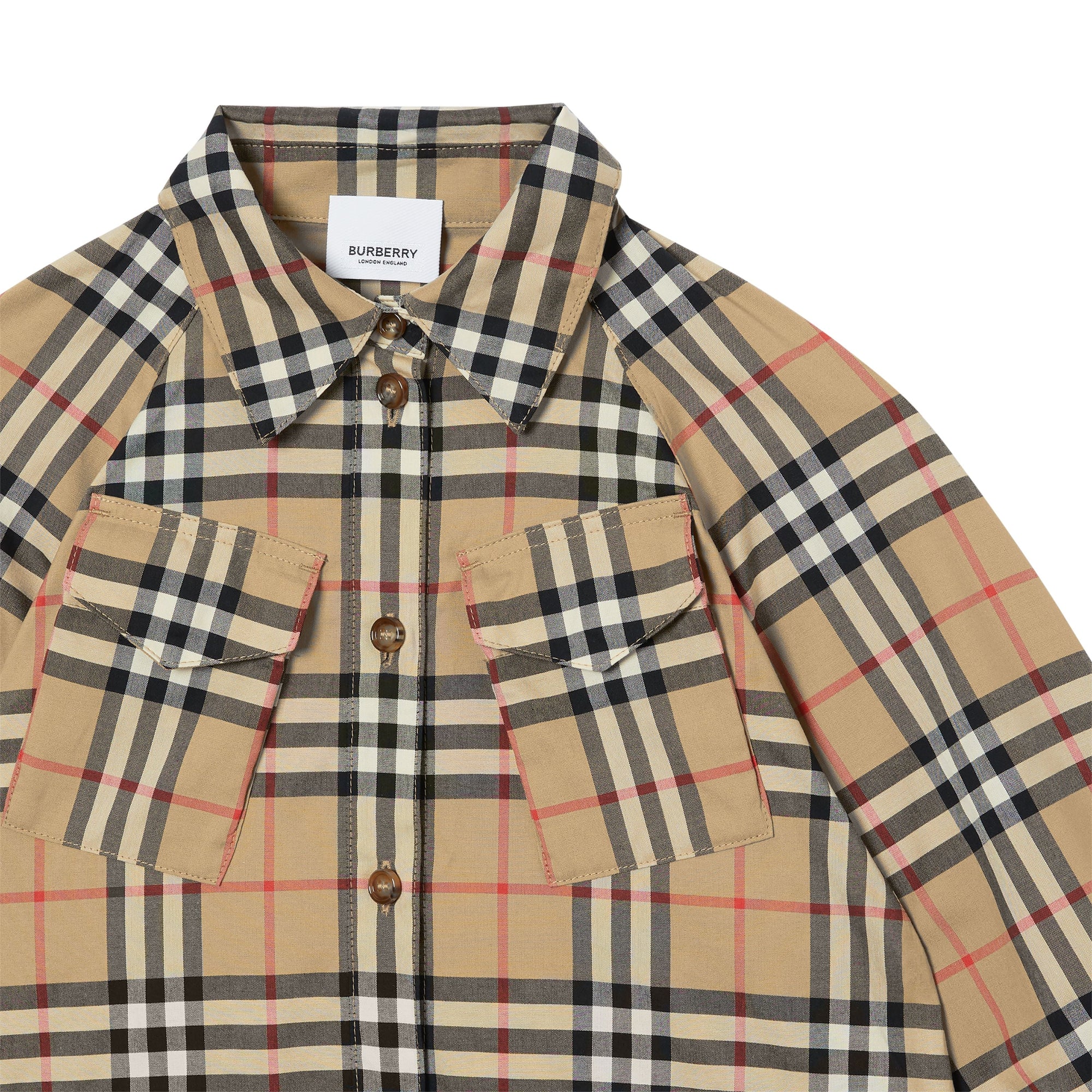 Robe chemise enfant en coton Vintage Check - Archive Beige Check