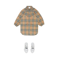 Robe chemise enfant en coton Vintage Check - Archive Beige Check