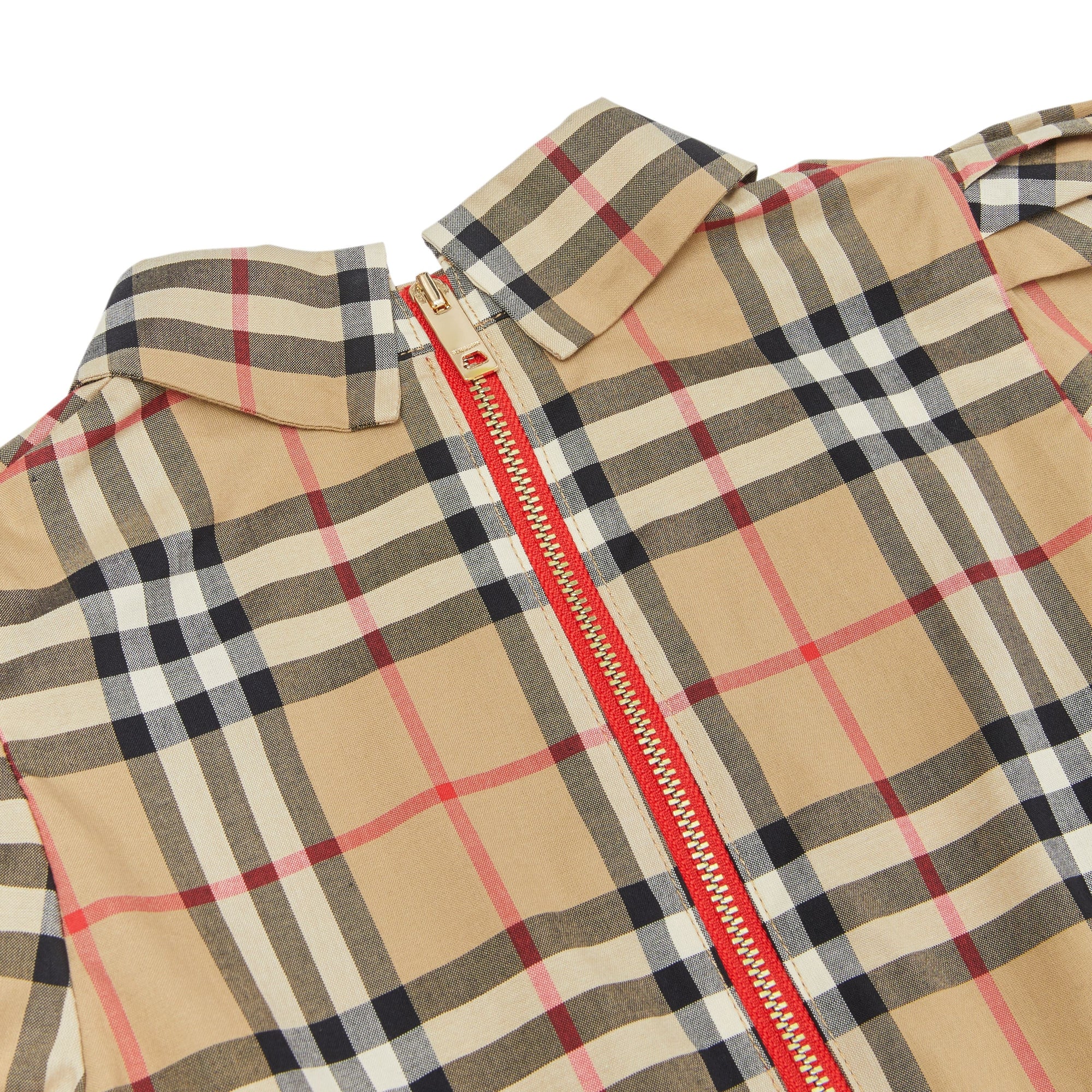 Robe à manches bouffantes en coton Vintage Check - Archive Beige Check