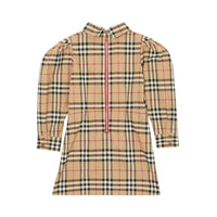 Robe à manches bouffantes en coton Vintage Check - Archive Beige Check