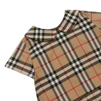 Robe en coton Vintage Check avec col Claudine - Archive Beige Check