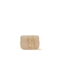 Micro sac Lola matelassé en cuir d'agneau - Honey
