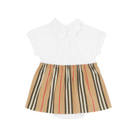 Body et jupe en piqué de coton - White