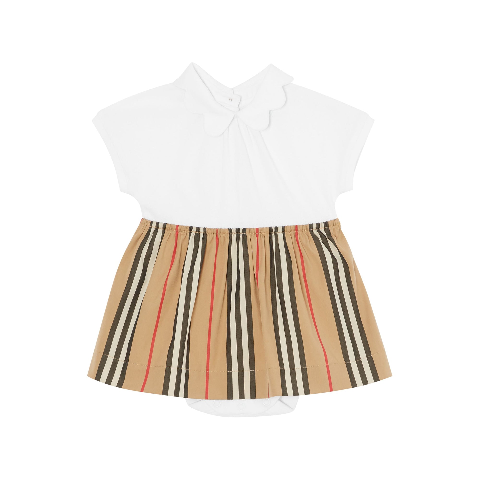 Body et jupe en piqué de coton - White