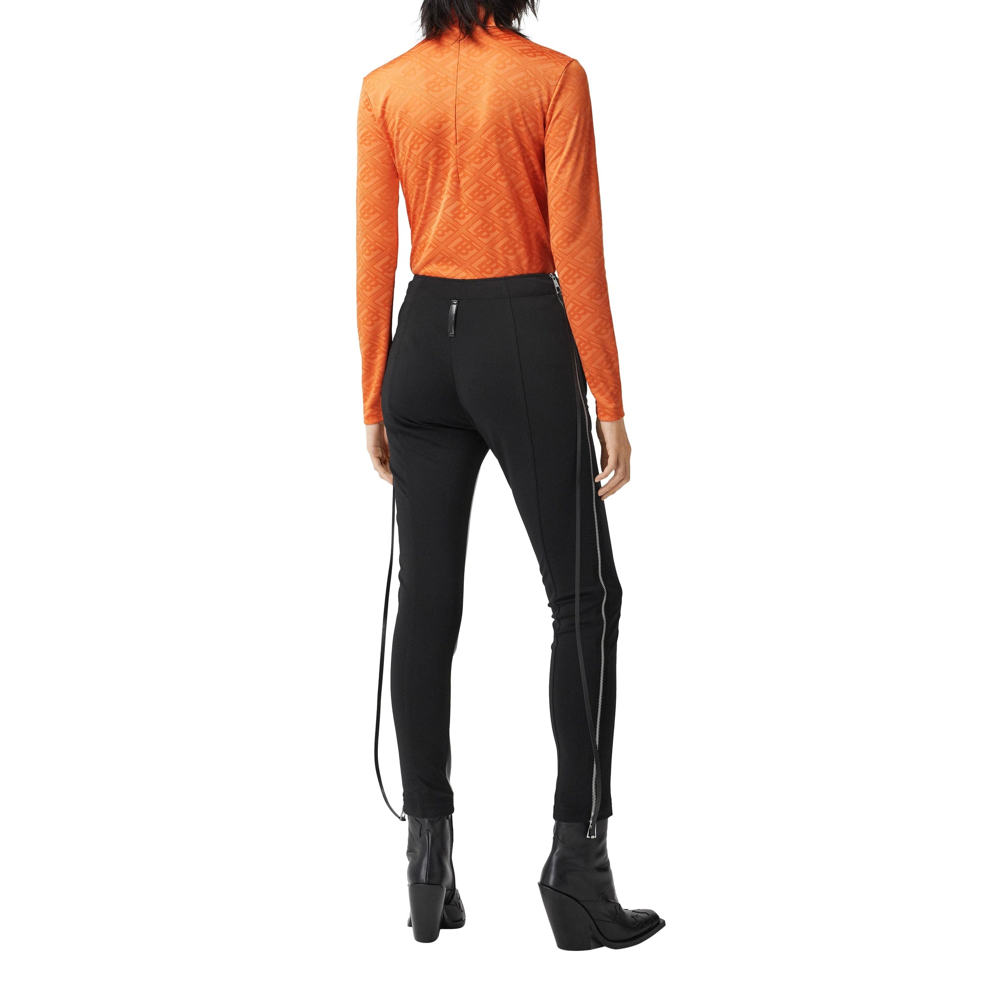 Haut à col montant en jersey avec logos - Bright Orange