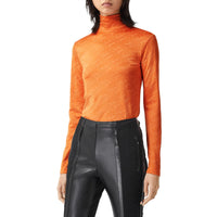 Haut à col montant en jersey avec logos - Bright Orange