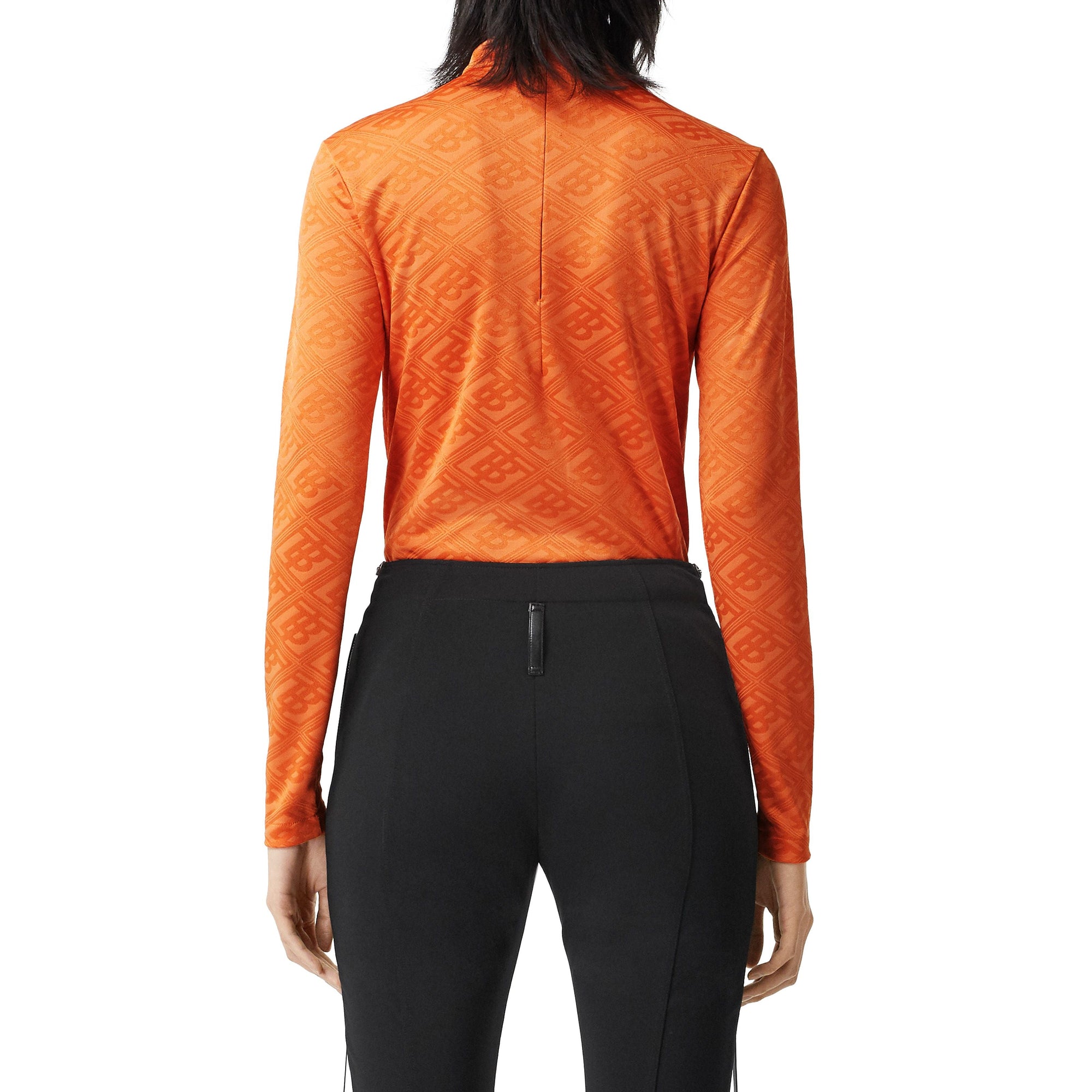 Haut à col montant en jersey avec logos - Bright Orange