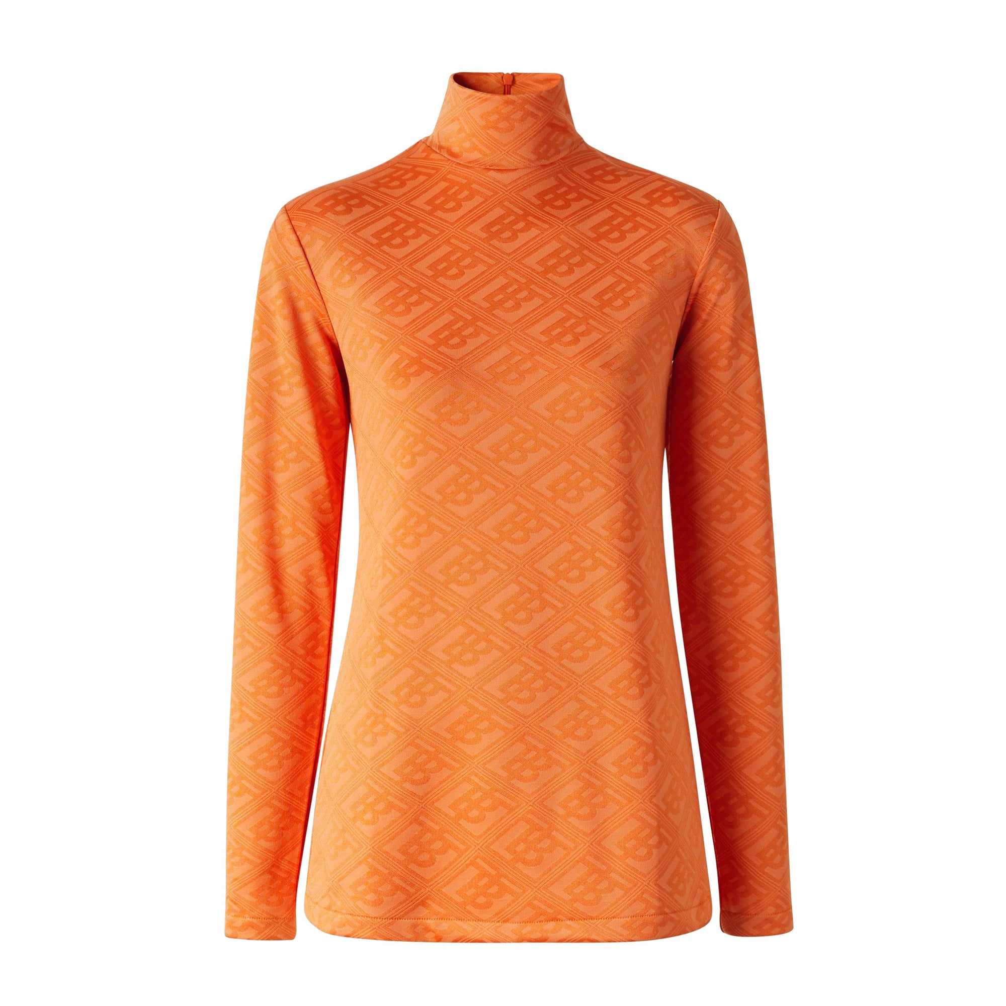 Haut à col montant en jersey avec logos - Bright Orange