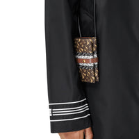 Portefeuille moyen en toile écologique rayé Monogram - Bridle Brown