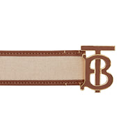 Ceinture en toile et cuir Monogram - Natural
