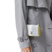 Micro sac Lola matelassé en cuir d'agneau color-block - Grey & White & Yellow