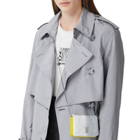 Micro sac Lola matelassé en cuir d'agneau color-block - Grey & White & Yellow