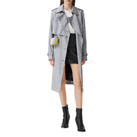 Micro sac Lola matelassé en cuir d'agneau color-block - Grey & White & Yellow