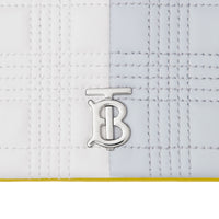 Micro sac Lola matelassé en cuir d'agneau color-block - Grey & White & Yellow