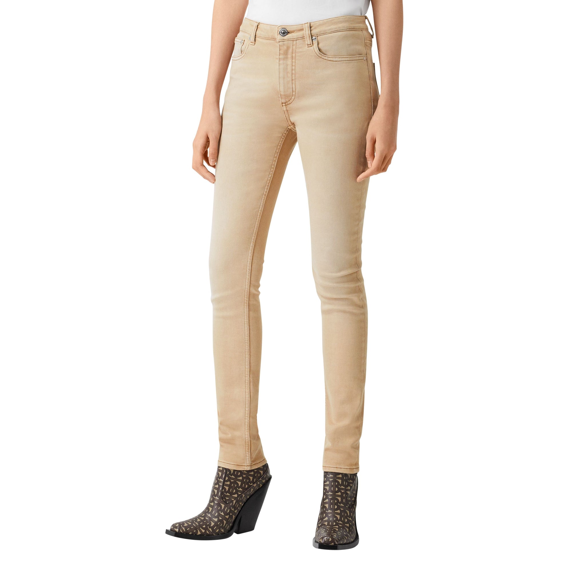 Jean skinny en denim japonais délavé - Honey