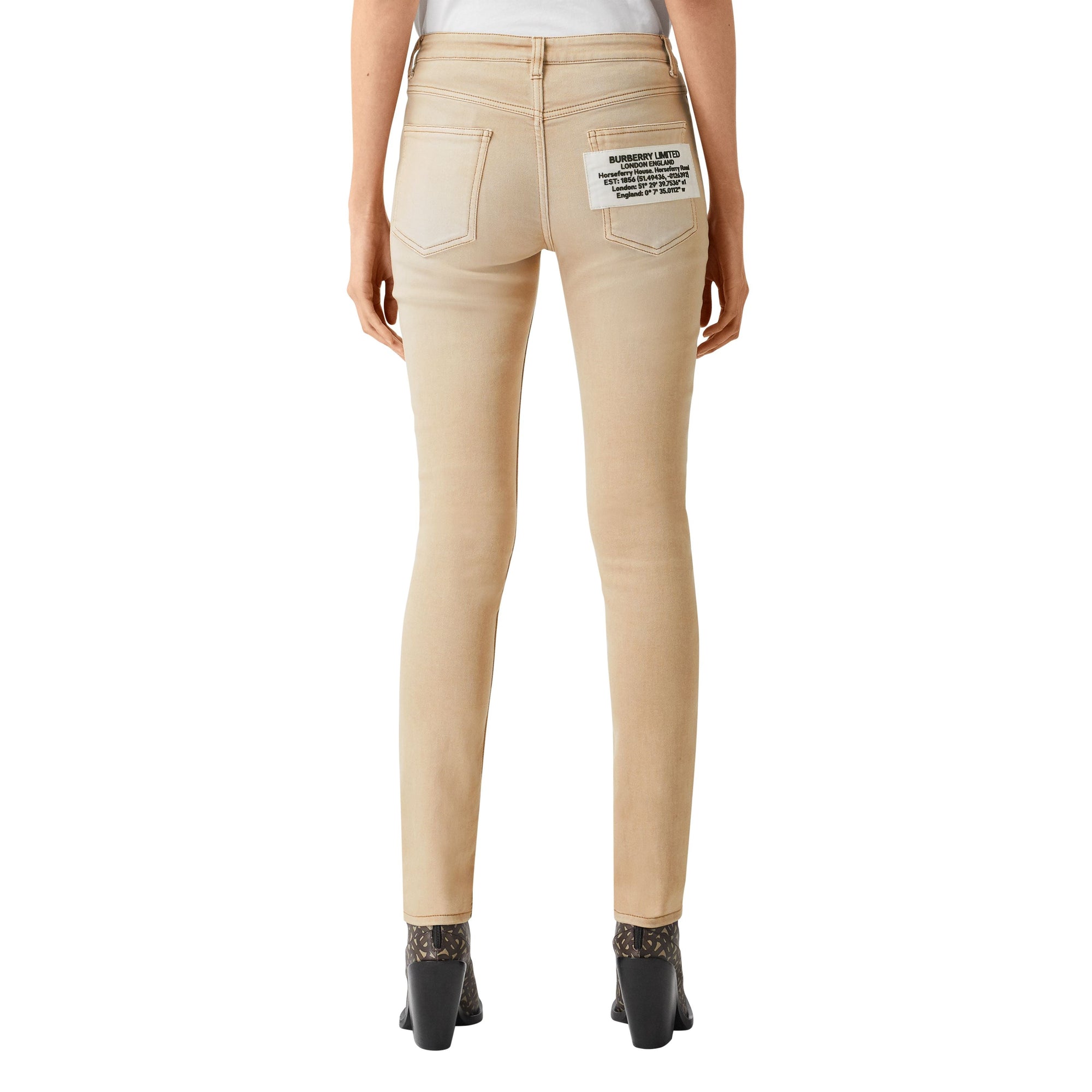 Jean skinny en denim japonais délavé - Honey