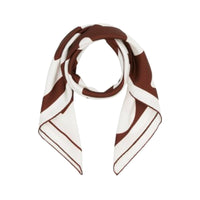 Carré de soie avec logo d'archive - Orange & Brown