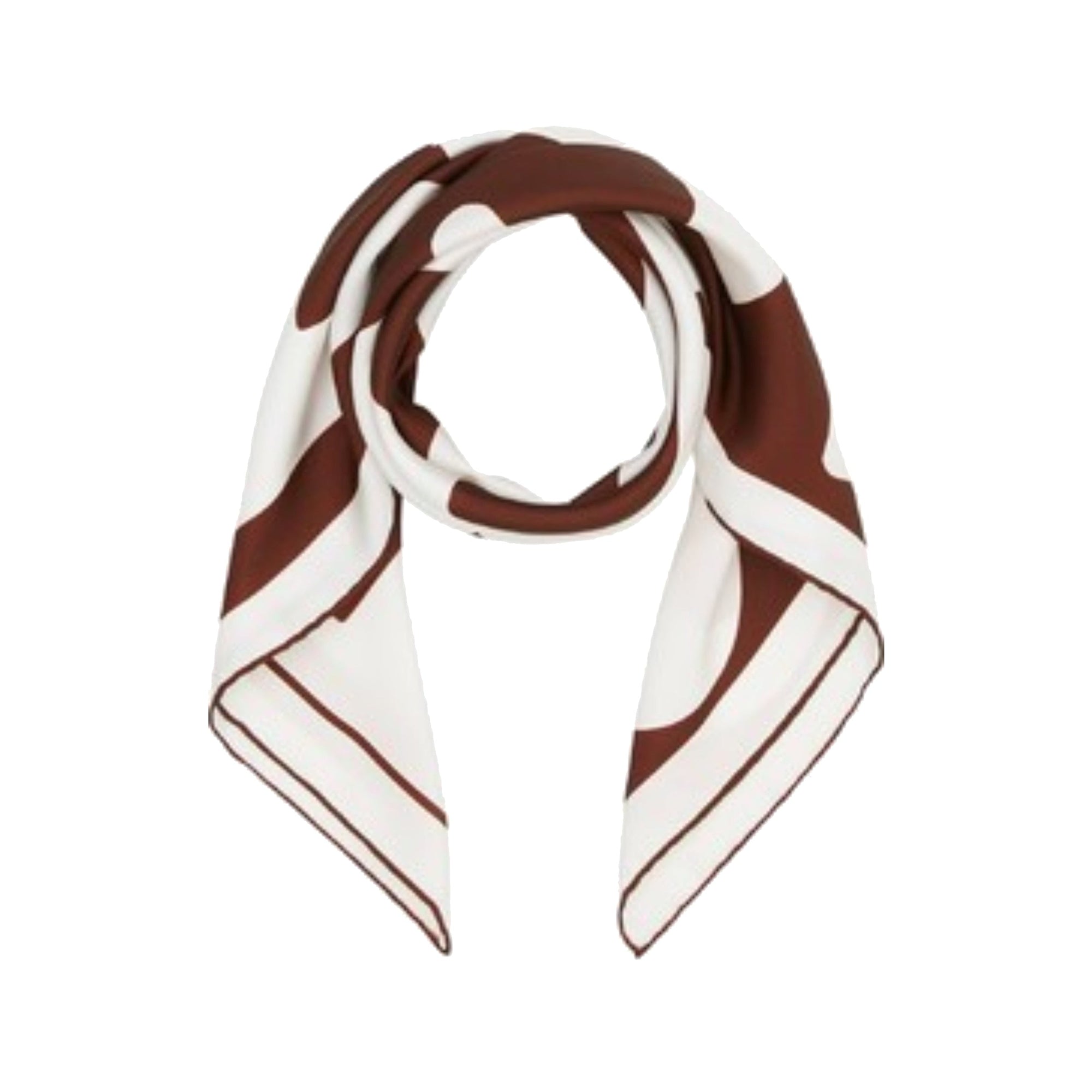 Carré de soie avec logo d'archive - Orange & Brown