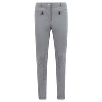 Pantalon en coton stretch mélangé avec zip - Grey Melange