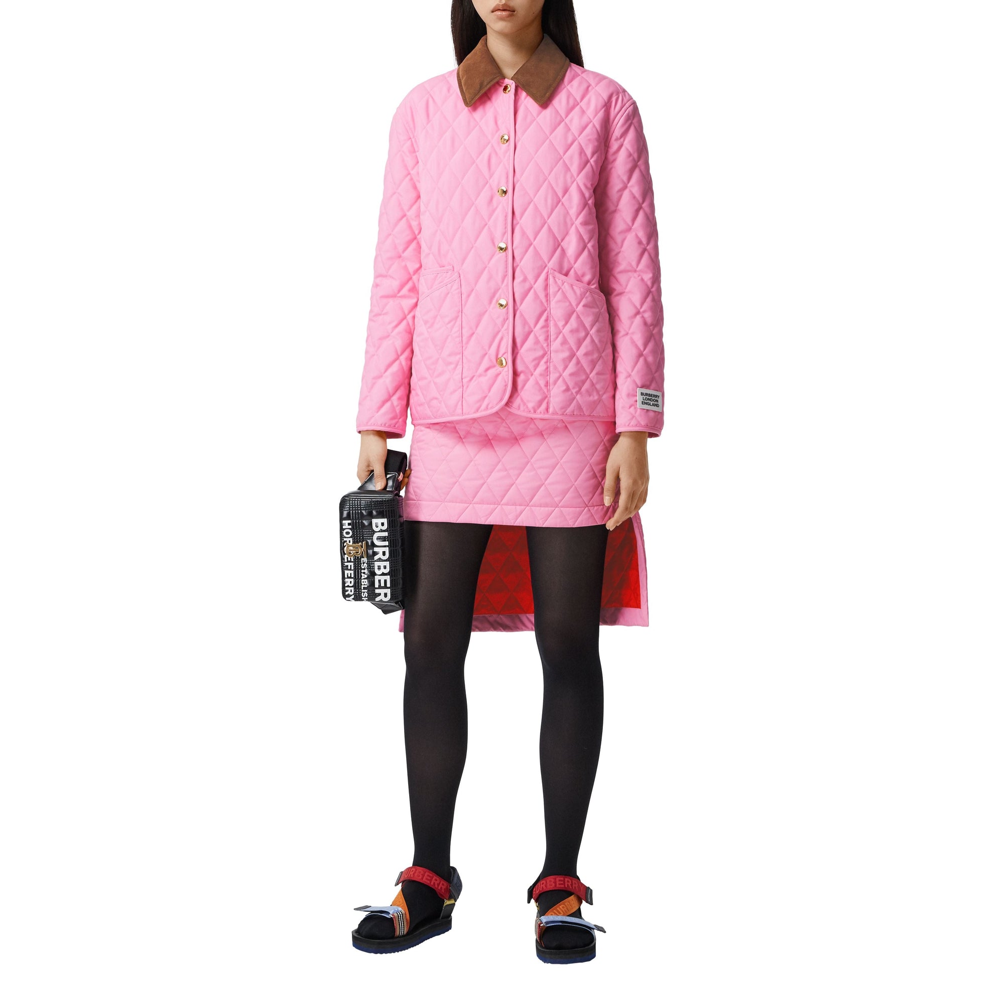 Jupe matelassée asymétrique - Bubble Gum Pink