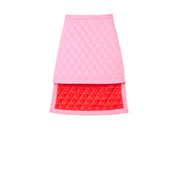 Jupe matelassée asymétrique - Bubble Gum Pink