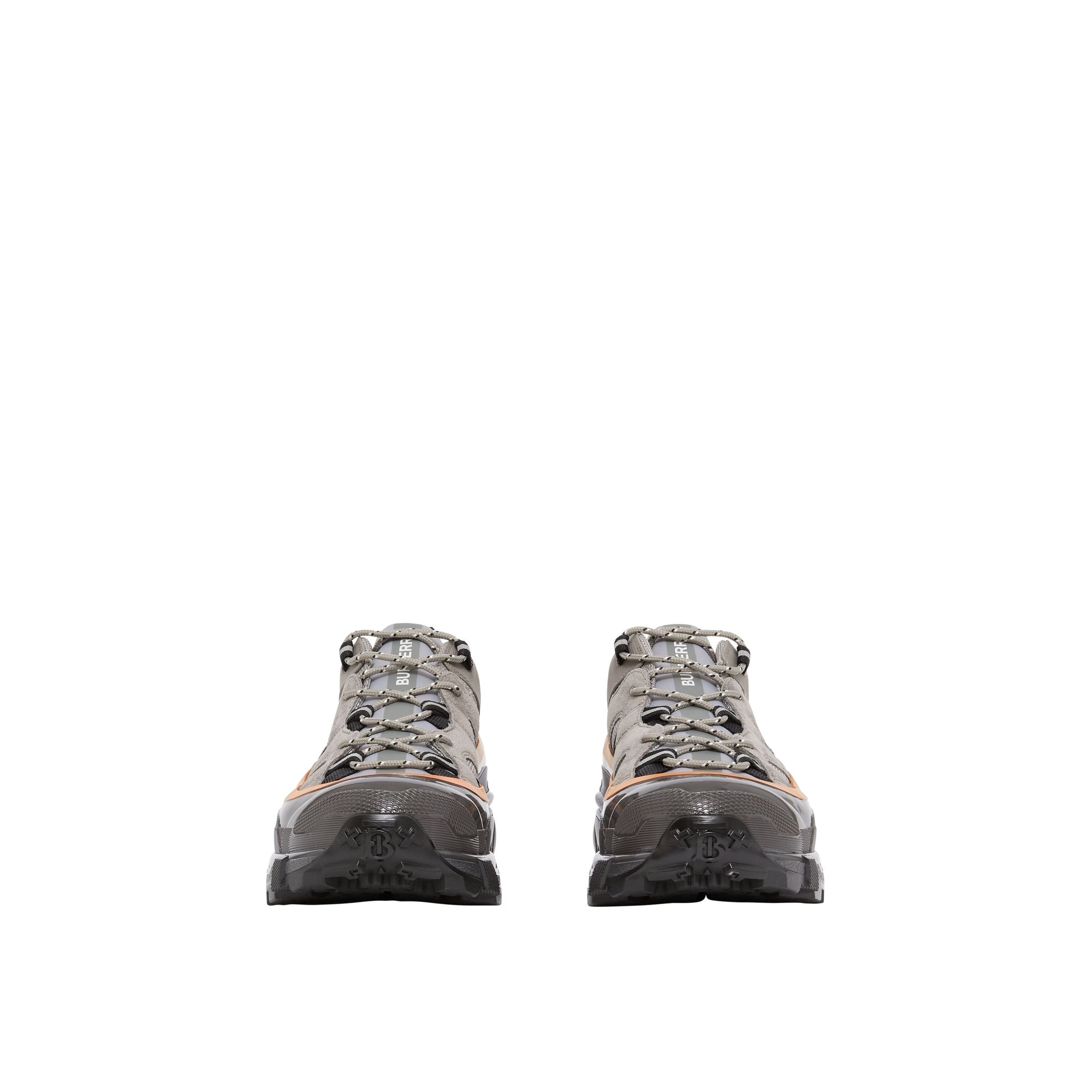 Sneakers Arthur en cuir velours et mesh - Grey