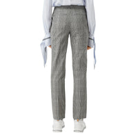 Pantalon tailleur 7/8 en laine à motif check - Black Check
