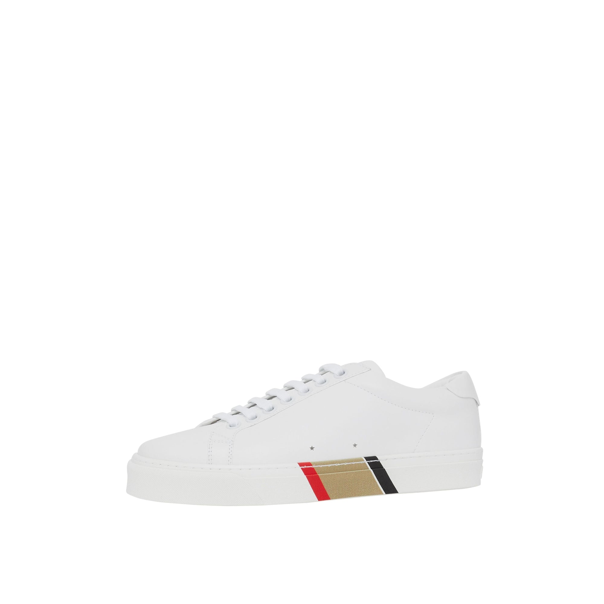 Sneakers en cuir à rayures - Optic White