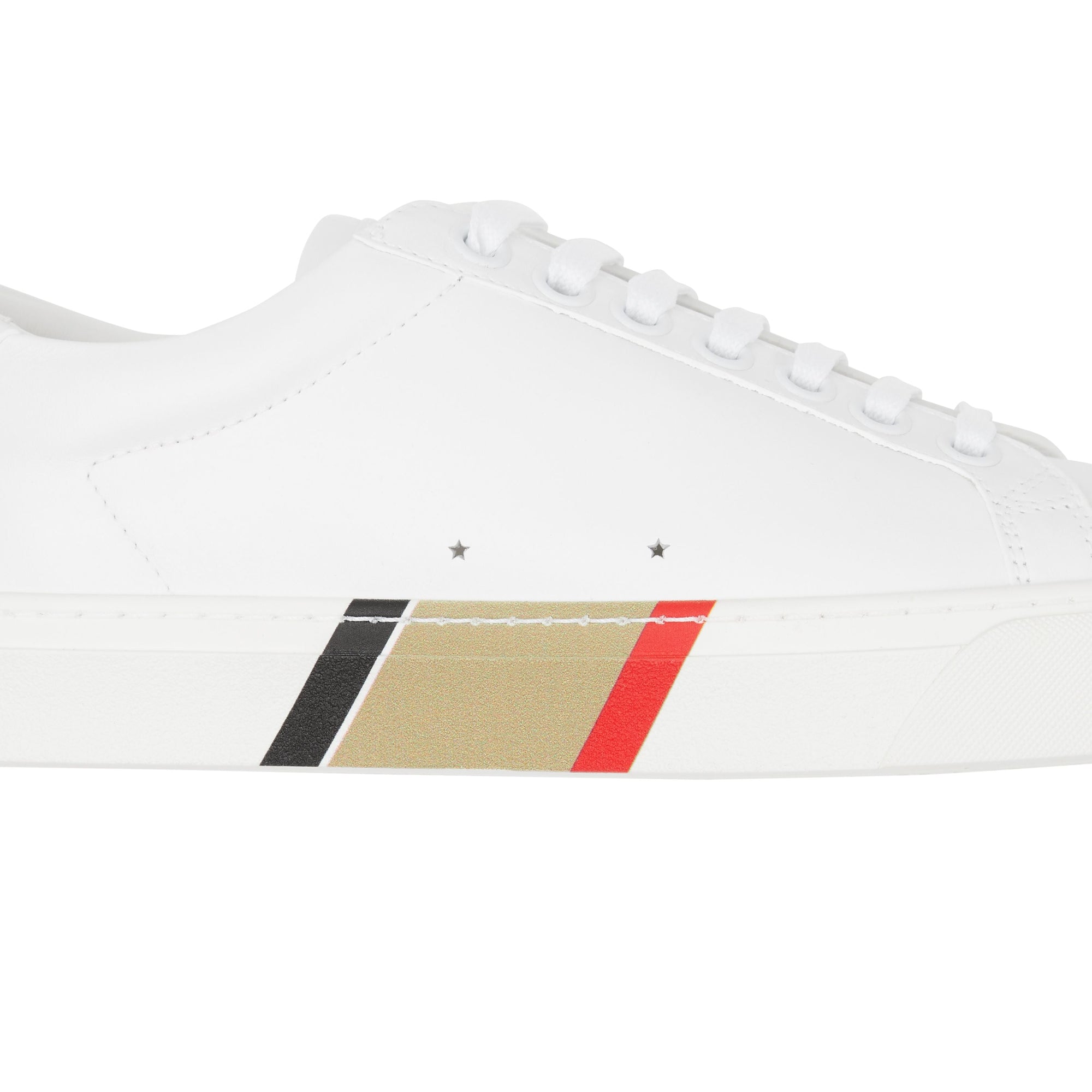 Sneakers en cuir à rayures - Optic White