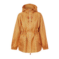 Veste à capuche en sergé de soie à imprimé licorne - Bright Melon