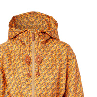 Veste à capuche en sergé de soie à imprimé licorne - Bright Melon