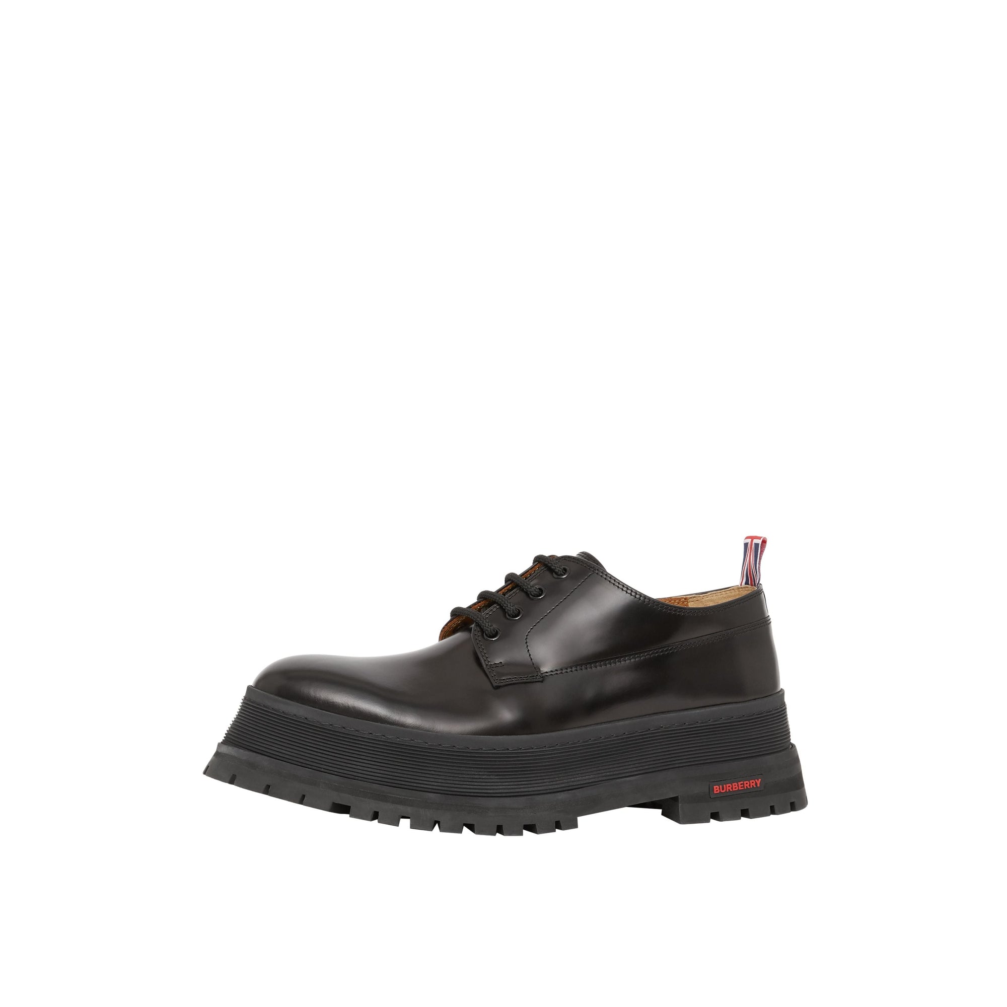 Derbies en cuir avec logo - Black