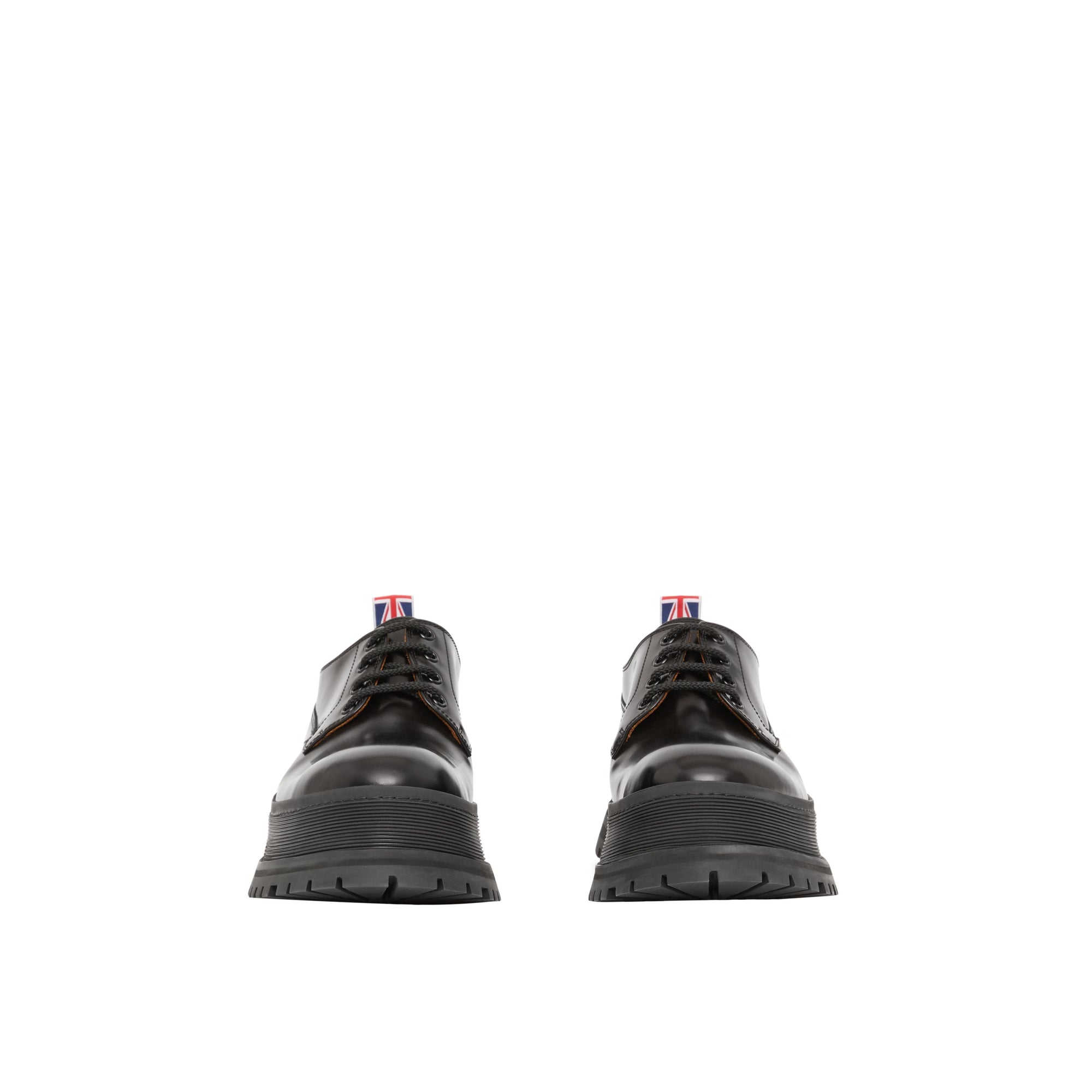 Derbies en cuir avec logo - Black