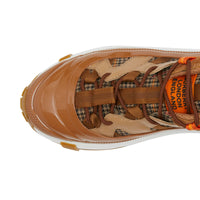 Sneakers Arthur en cuir velours et laine Check - Beige & Brown