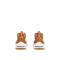 Sneakers Arthur en cuir velours et laine Check - Beige & Brown
