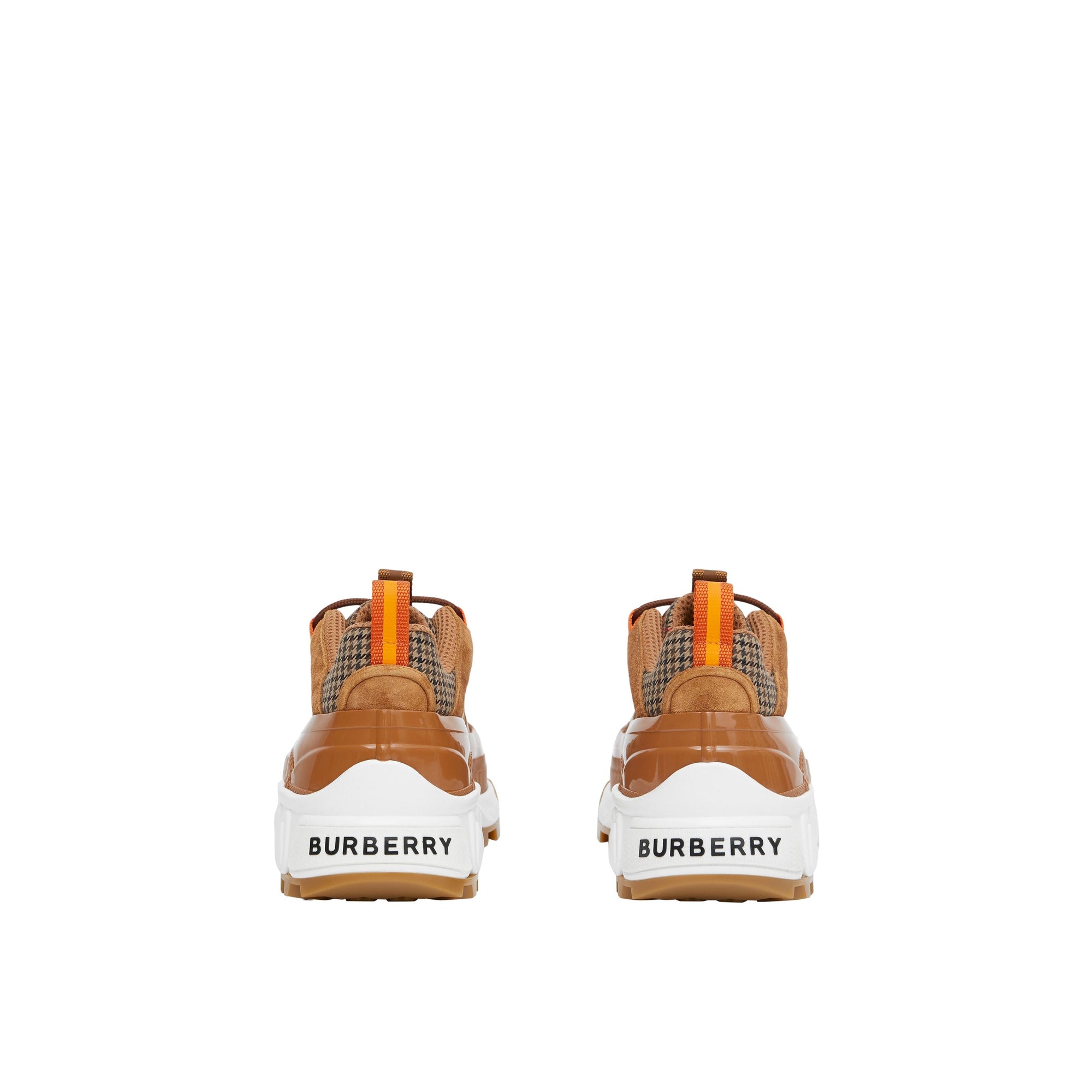 Sneakers Arthur en cuir velours et laine Check - Beige & Brown