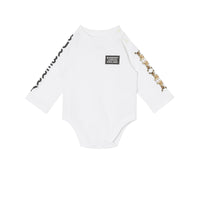 Coffret cadeau deux pièces pour bébé en coton avec Check - White