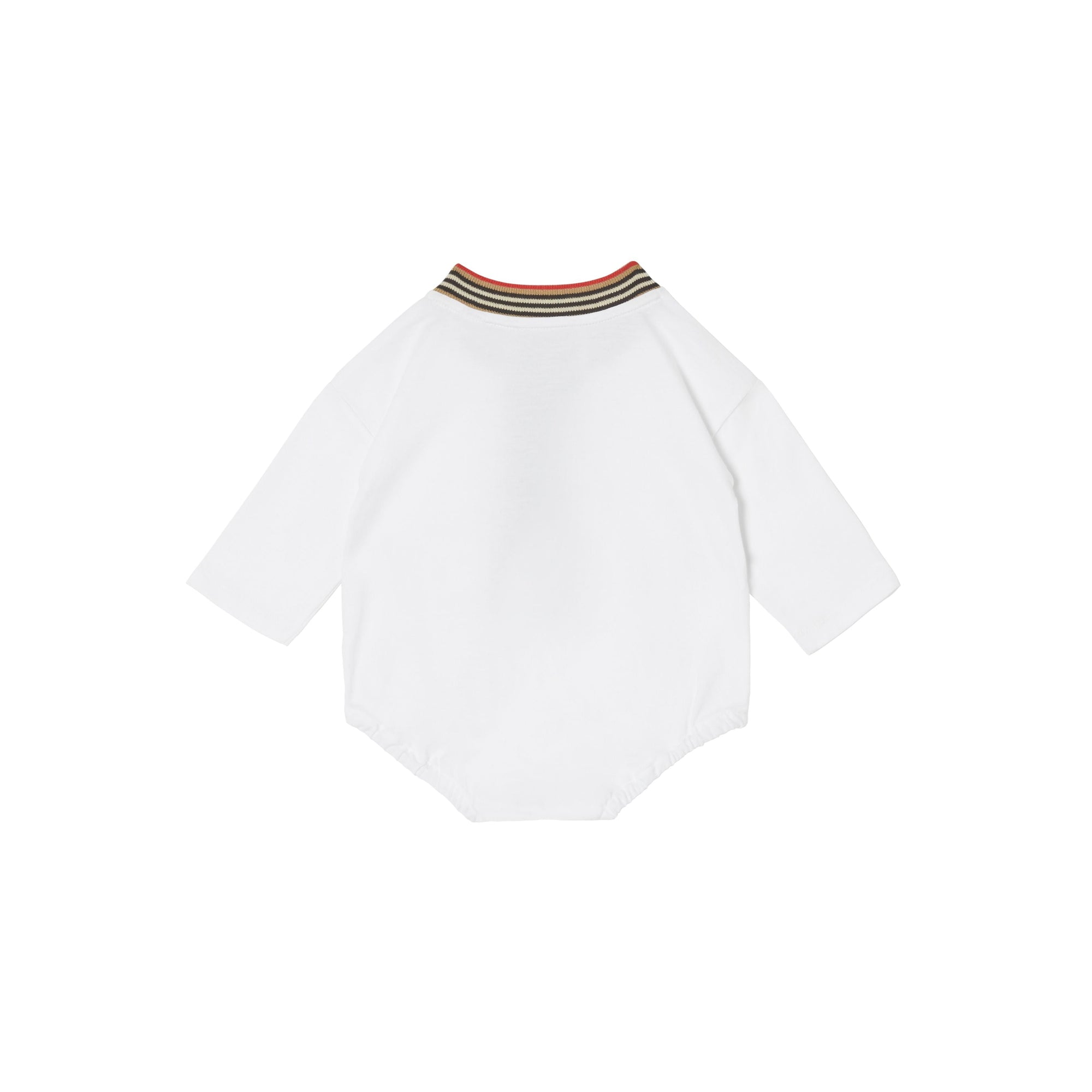 Coffret cadeau deux pièces pour bébé en coton avec Check - White